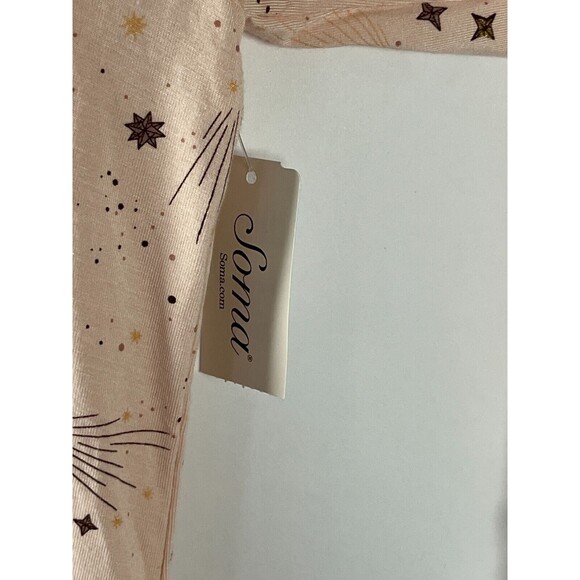 Soma Cool Nights Pajama Top Sz L‎ Starlight Mini Porcelain Celestial Whimsy NEW - Picture 4 of 10